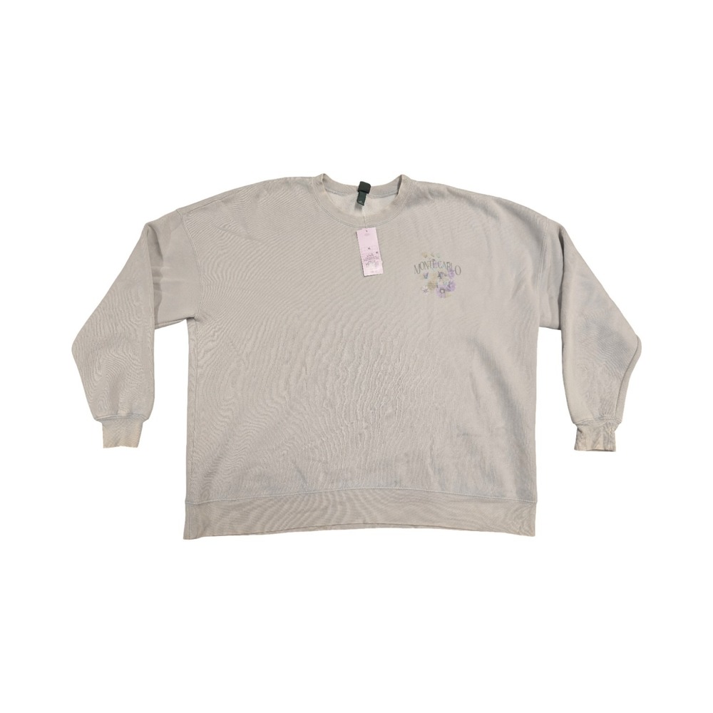 ⭐C7 Wild Fable Monte Carlo Gray Crewneck Graphic Women's Sweatshirt Size XL, New - Picture 1 of 4